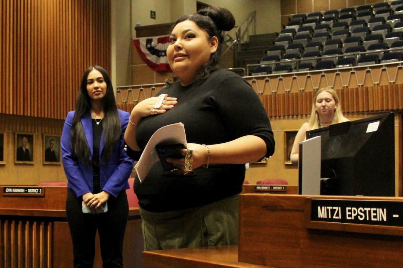 Gina Mendez, organizing director for ACE and LUCHA, was among supporters in the Arizona Senate chamber on Monday to discuss a bill that provides paid leave for workers.