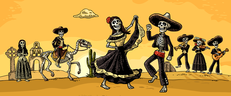 Image: Dia de los Muertos festivals are underway.