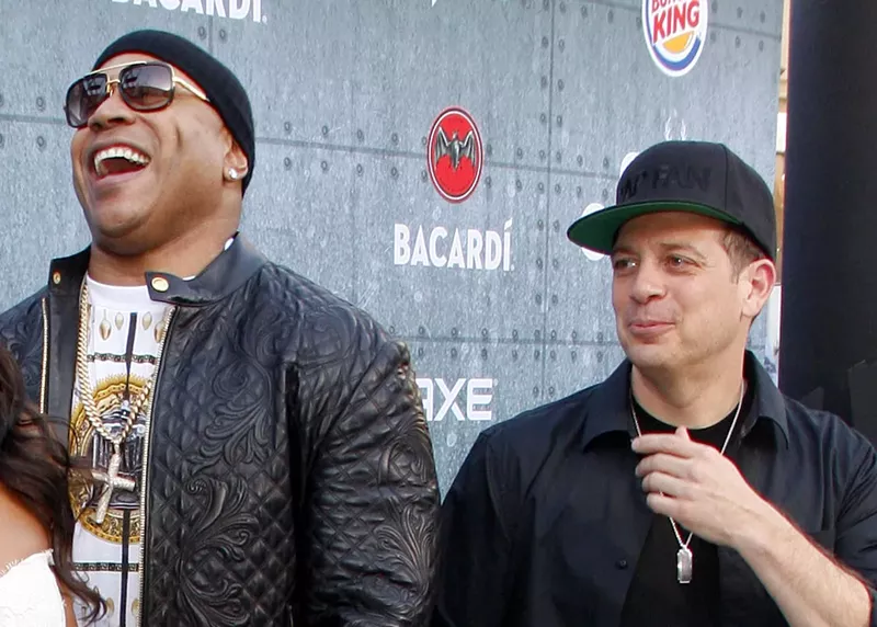Image: LL Cool J (left) with Z-Trip (right) at Spike TV's Guys Choice Awards in 2015.