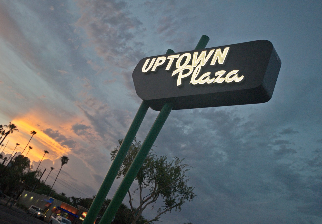 The many dining options at Uptown Plaza and Central Avenue and Camelback Road.