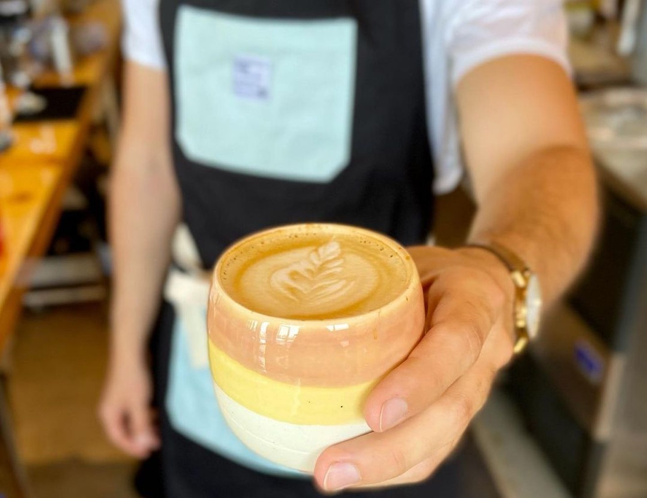 Sip a lovely latte in a handmade ceramic cup at PIP.