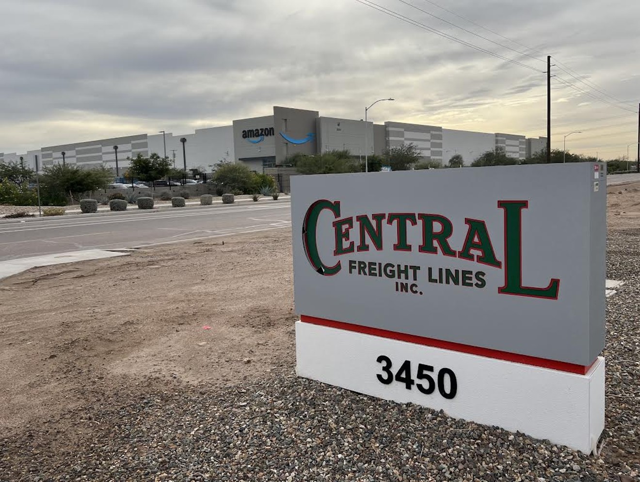 Central Freight Lines operates a stone's throw from its former customer, Amazon, in west Phoenix. Central Freight announced suddenly last week it would be closed by New Year's Eve.