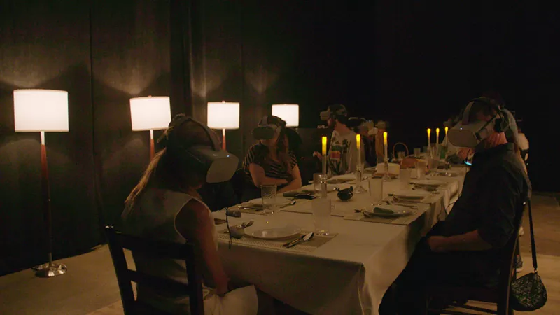 Image: Dinner Party by Angelo Soto, Laura Wexler, and Charlotte Stroudt is based on a reported UFO abduction.