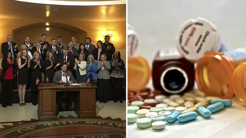 Image: Governor Doug Ducey signs into law a plan to tackle various aspects of Arizona's opioid epidemic.