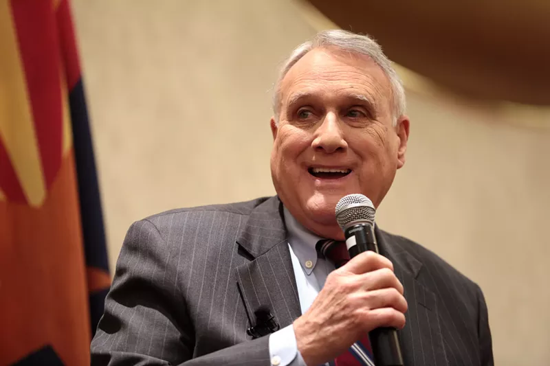 Image: Former U.S. Senator Jon Kyl at an event in Phoenix in January. Kyl is Arizona Governor Doug Ducey's pick to replace John McCain in the Senate.