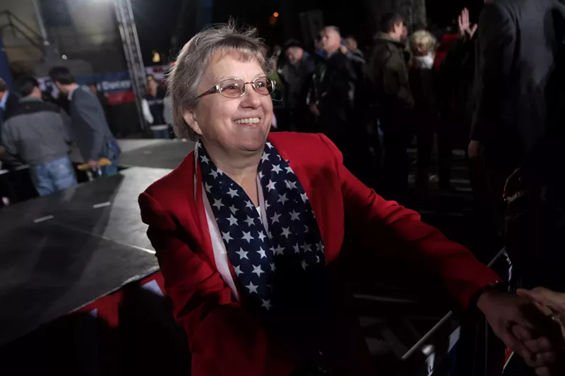 Image: Diane Douglas in 2014. As Superintendent of Public Instruction, Douglas appointed a creationist to a working group tasked with reviewing science standards on evolution.