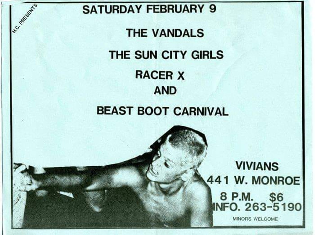 A flyer from the early '80s Phoenix punk scene.
