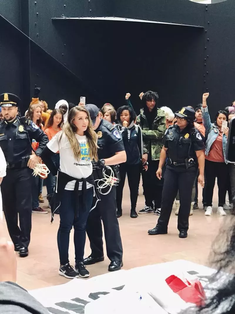 Image: ASU senior Belén Sisa was one of 14 people arrested on November 9 during a Clean Dream Act protest in Washington, D.C.