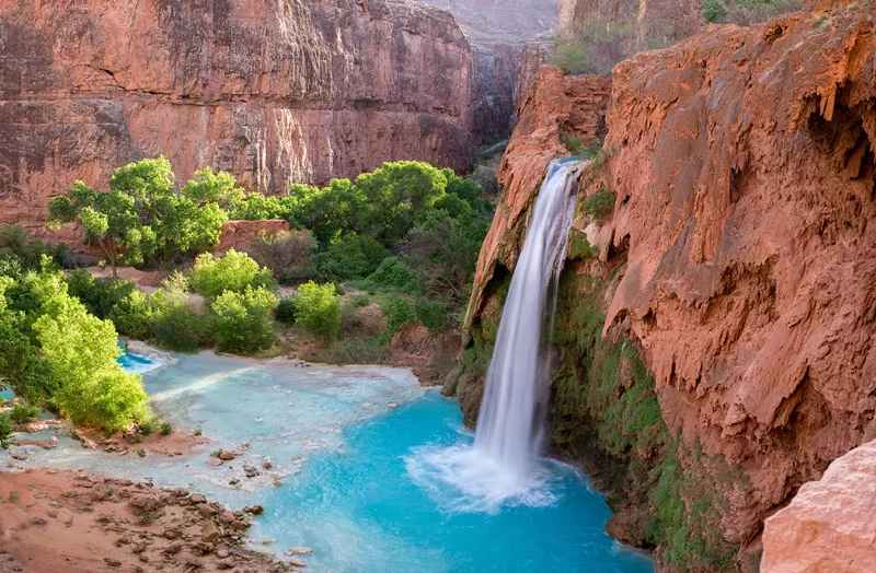 Image: The Havasupai Tribe, which has fought to prevent uranium mining near the Grand Canyon, oversees the beautiful Havasu Falls.