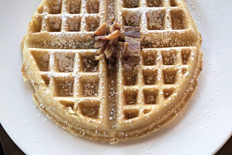 Image: The bacon waffle at Elly's.