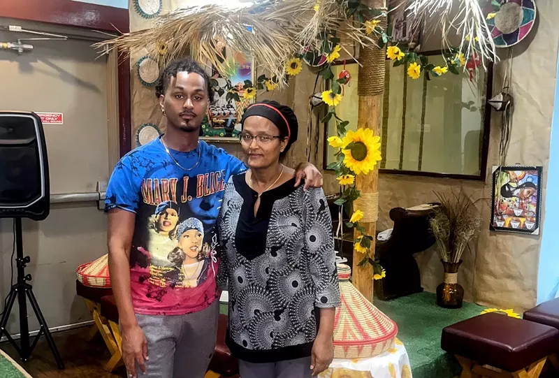 Image: Fraool Muleta and his mother Abebech “Abby” Ejerssa reopened Ethiopian Famous Restaurant & Cafe in Tempe this summer.