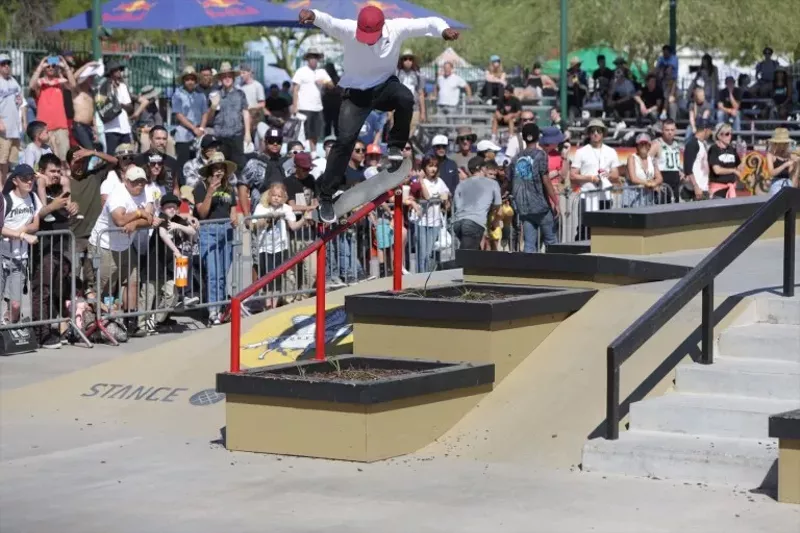 Image: Last year, at the Best Trick contest, Dashawn Jordan performed a 360 Flip Crooked Grind. However, the buzzer went off before he finished.