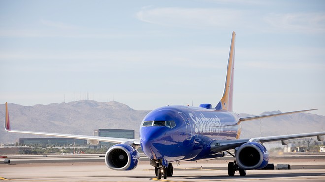 Southwest plane at Sky Harbor airport