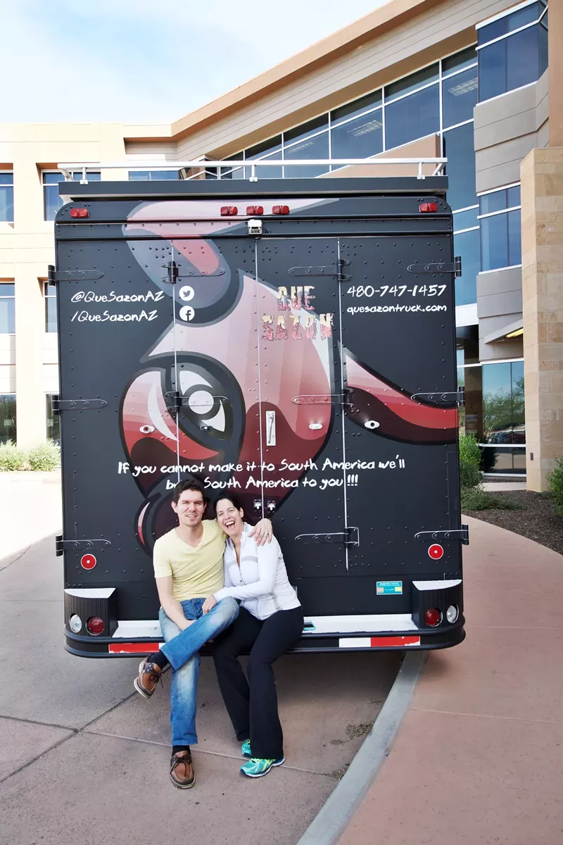 Image: Fabian and Julie Ocampo and their South American food truck, Que Sazon, moved recently to Maricopa County from St. Louis.