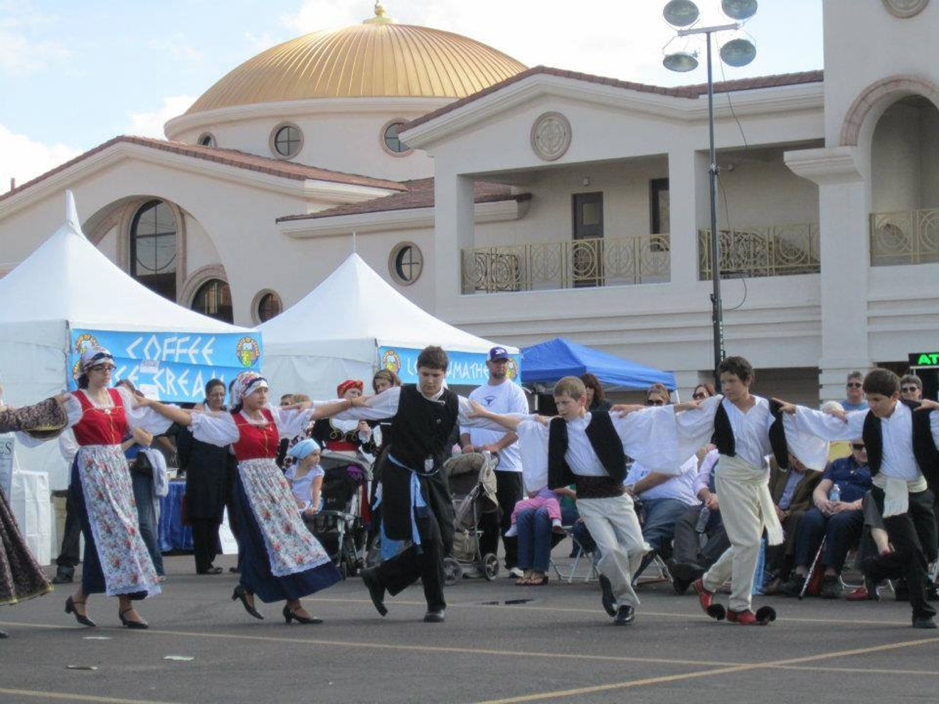 Greek dancers perform all weekend.