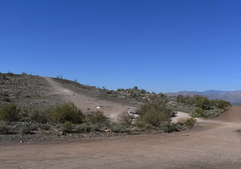 Image: Unmanaged target shooting leaves hillsides at Table Mesa devoid of vegetation and covered with trigger trash.