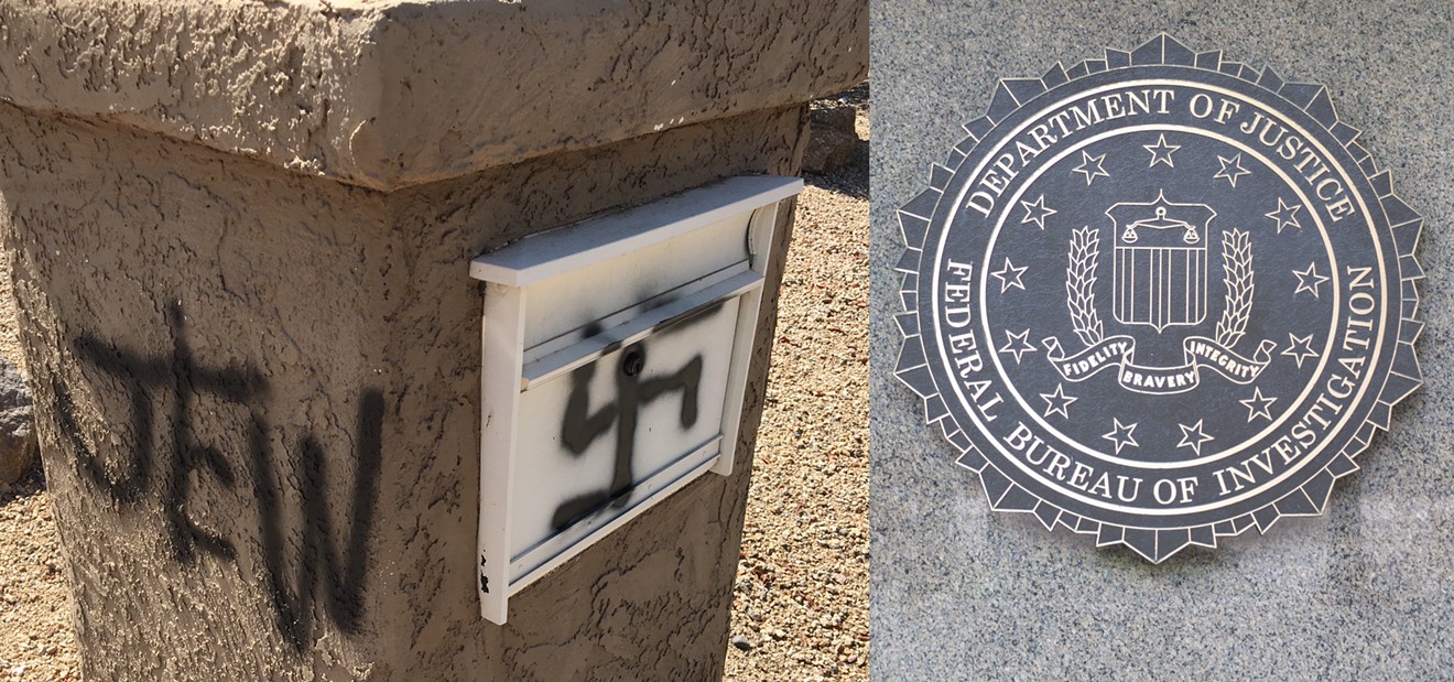 Over a dozen Arizona law enforcement and public-safety jurisdictions have stopped sending hate crime data to the FBI, leaving gaps in the 2016 annual report. On the left is a Phoenix family's mailbox that was vandalized earlier this year.