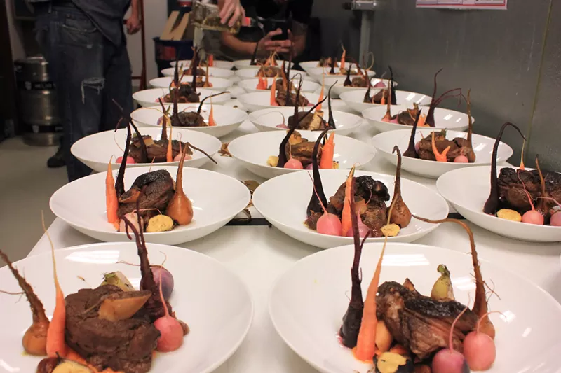 Image: Goat osso bucco and root vegetables