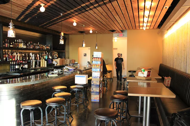 Image: The interior of Starlite is more polished restaurant than roadside barbecue joint.