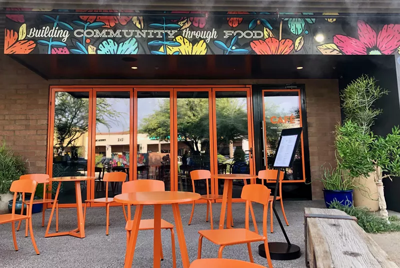 Image: Entrance to the remodeled Tempe Public Market Cafe.