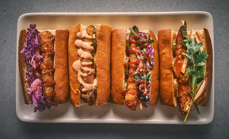 Image: The torpedo roll is one of True Food Market's signature dishes and is a spin on the Maine lobster roll, but with the restaurant's signature True Crisp’d Chicken as the centerpiece.