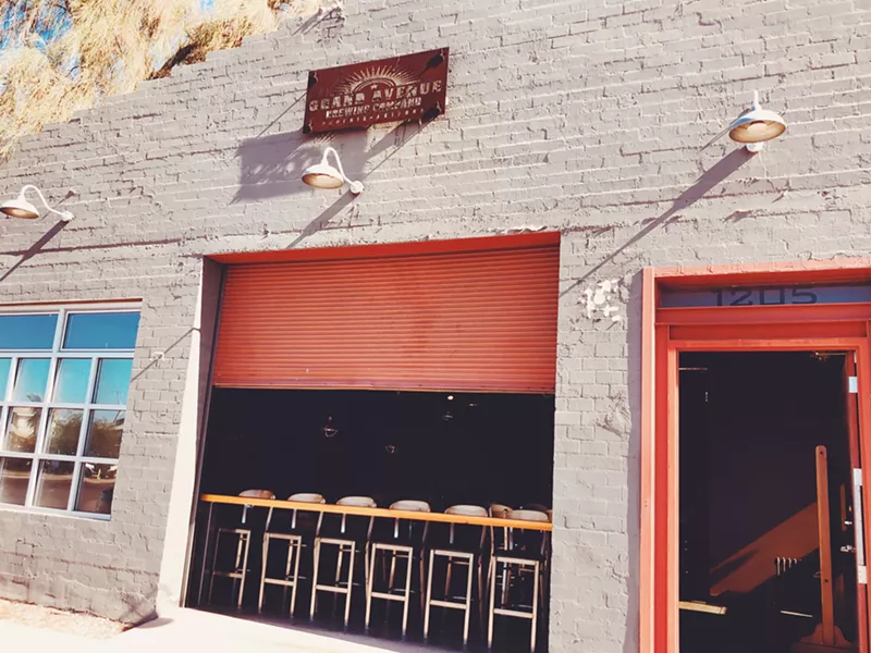 Image: Entrance to the new Grand Avenue Brewing Company.