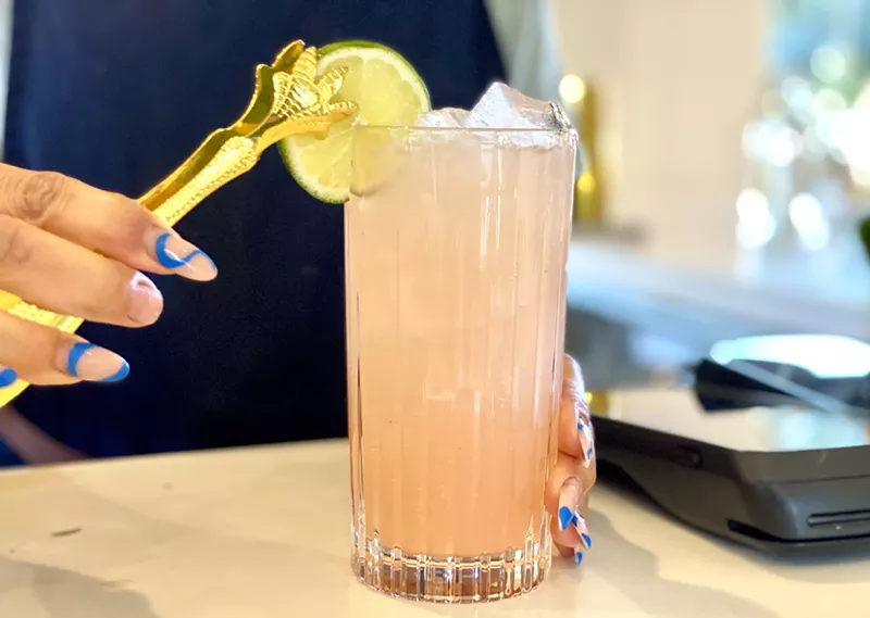Image: On My Way to St. Tropez combines peach, orange blossom and elderflower tonic.