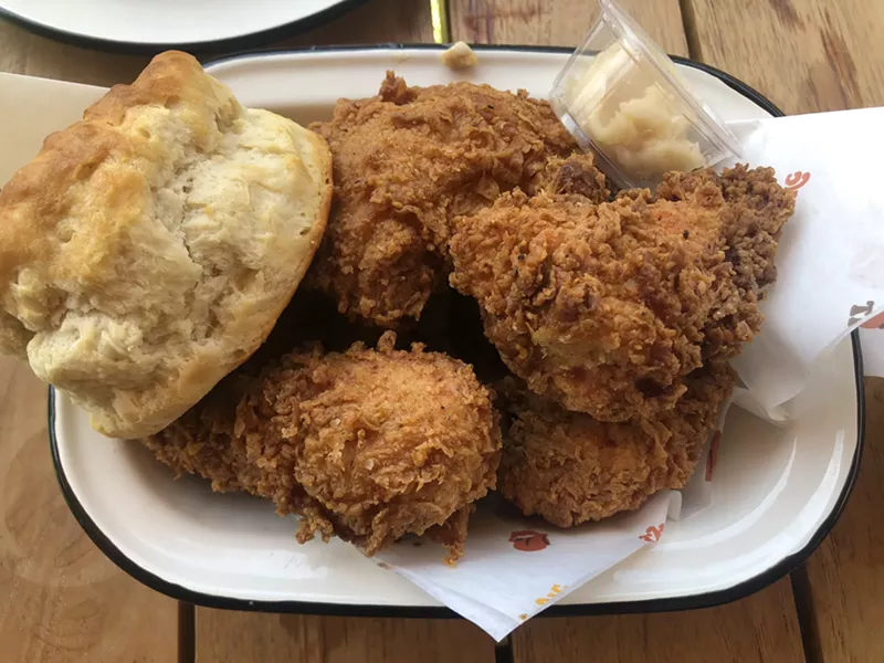 Image: A full order of Nashville-style hot chicken from The Hot Chick