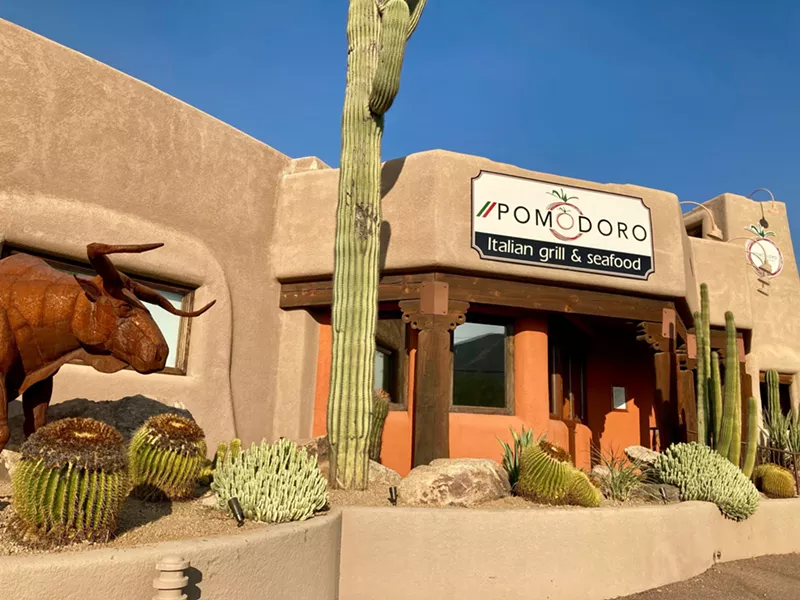 Image: Pomodoro Italian Grill & Seafood in downtown Cave Creek.
