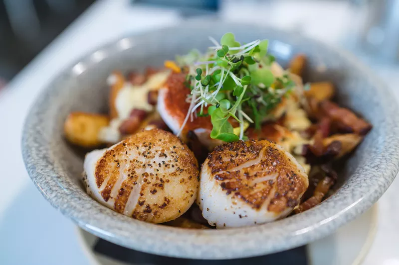 Image: The hog and scallops poutine is not for the faint of heart.