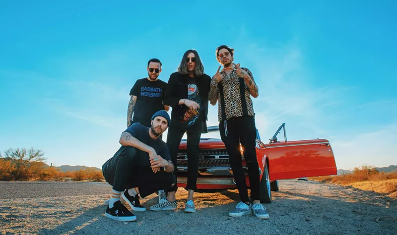 Image: The members of Katastro, with Chaves on far right.