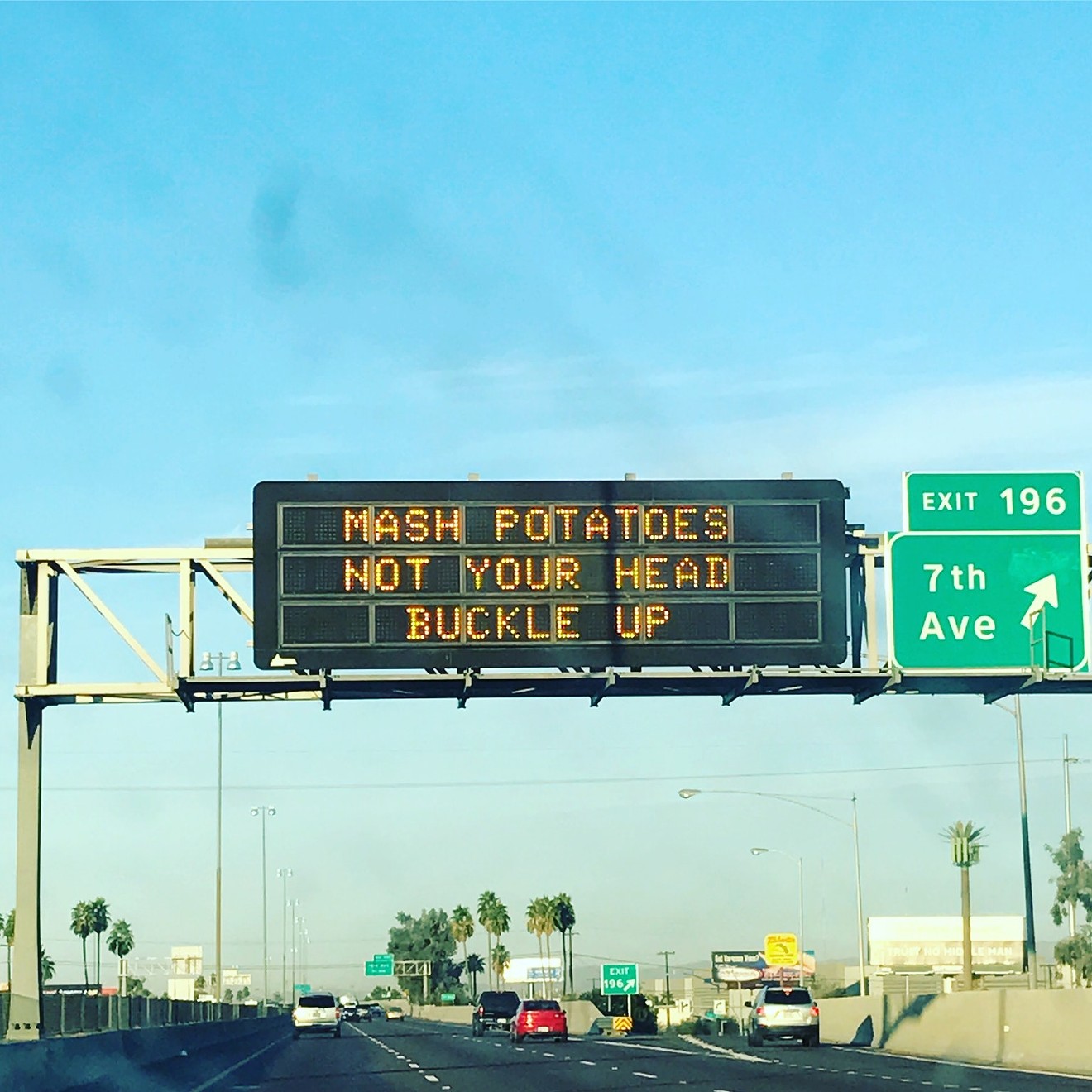 ADOT signs, like this Thanksgiving edition from November 2016, have always veered toward the dark or odd. The entries in the agency's new contest are no exception.