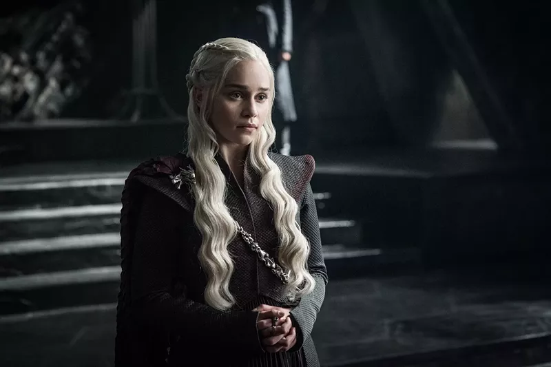 Image: Emilia Clarke in season seven in Game of Thrones.