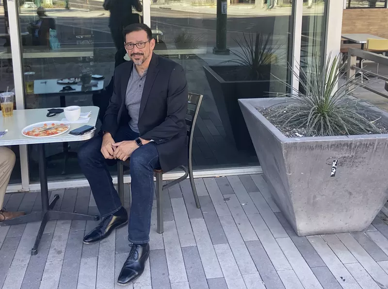 Image: Fontes chillin' at Jobot on Election Day, November 3, 2020.