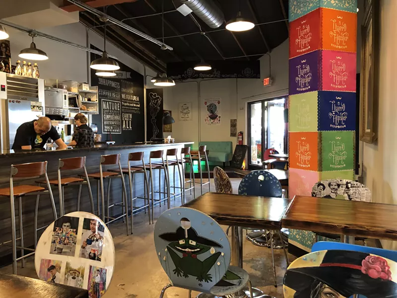 Image: One half of El Charro's vibrant interior.