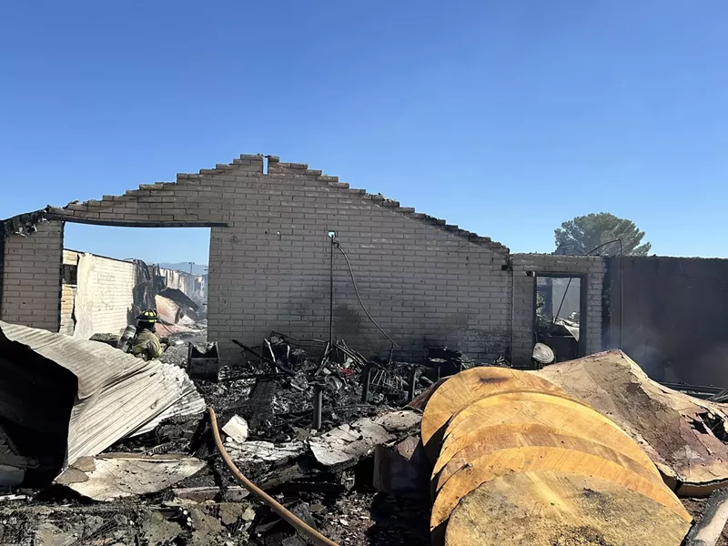 Image: A fire broke out at Coronado Vineyards in Willcox early Sunday morning.