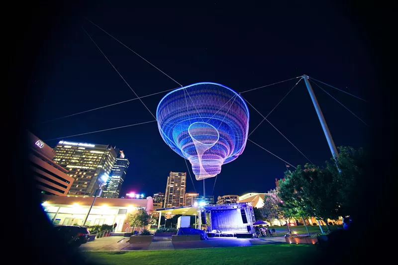 Image: The art installation at Downtown Civic Space Park, Her Secret is Patience.