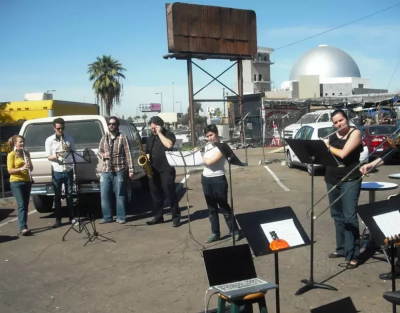 Image: No strangers to organizing unusual events (like this parking lot Trunk Space show in 2014), Phoenix's OME is gearing up to help edit Wikipedia.
