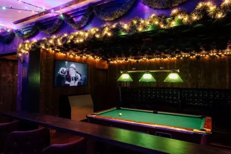 Image: Get in the spirit with Santa's Love Shack at Sunny's Lounge.