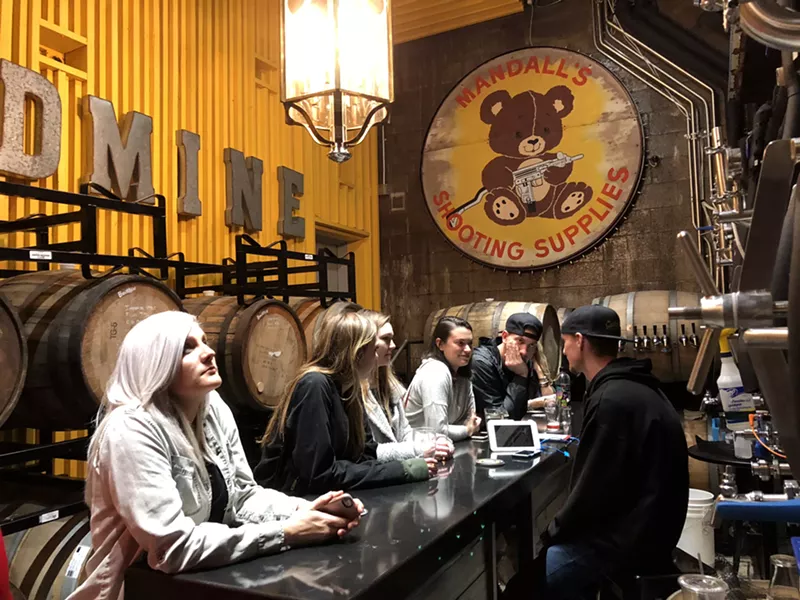 Image: Patrons sip craft brews in Goldmine.