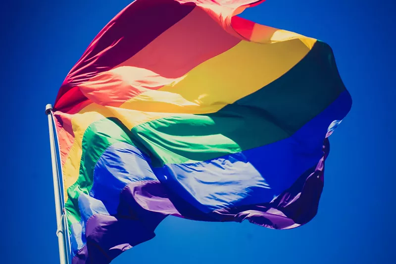 Image: a rainbow flag