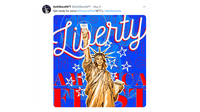 Image: Kelli Ward announces she's getting into the NFT game.