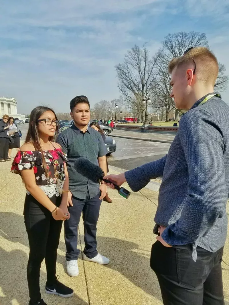 Image: Guadalupe Garcia de Rayos' children, Jacqueline Rayos-Garcia and her brother, Angel, were left behind in the U.S. after their mother was deported in February. Their father is also undocumented.