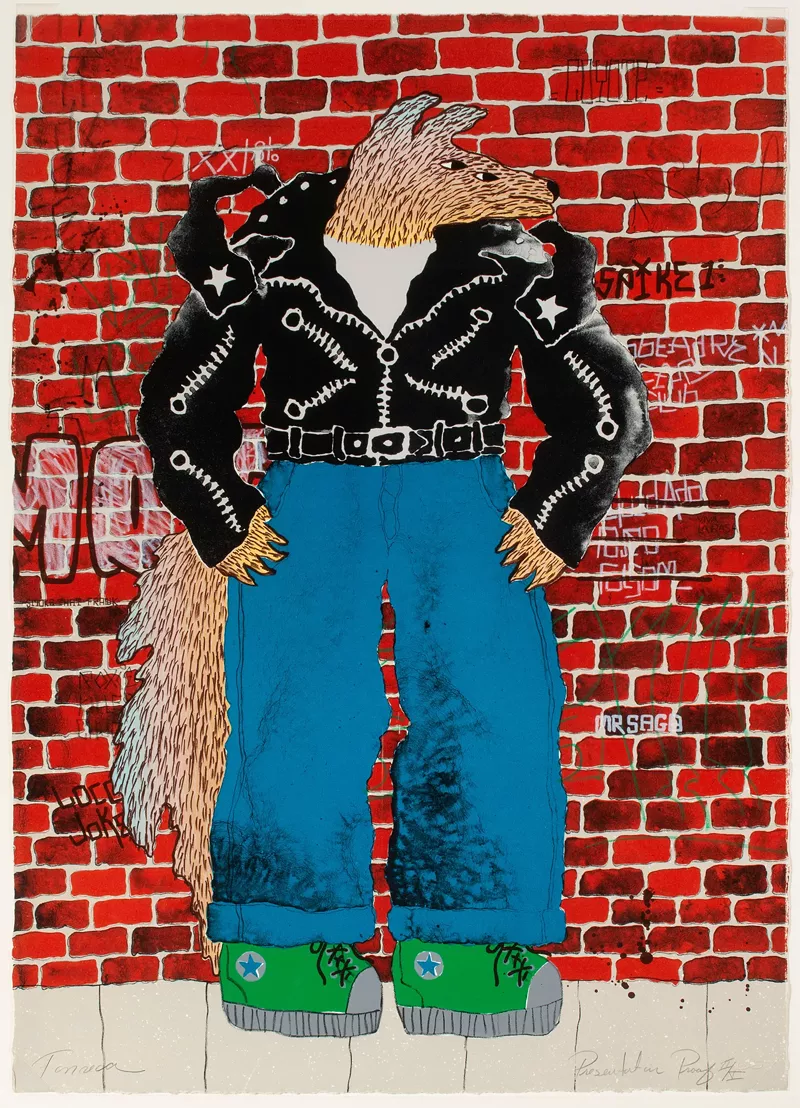 Image: "Coyote in the Mission" by Harry Fonseca.