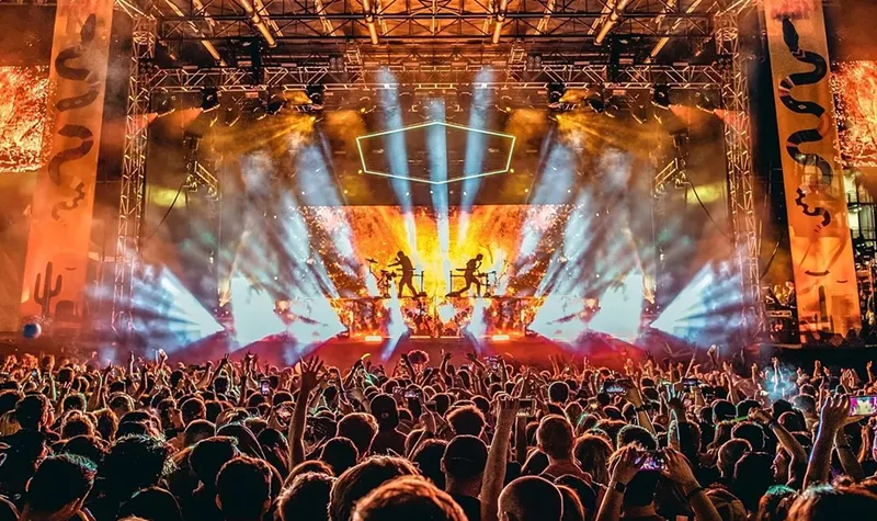 Image: The main stage at a previous M3F Fest in Phoenix.