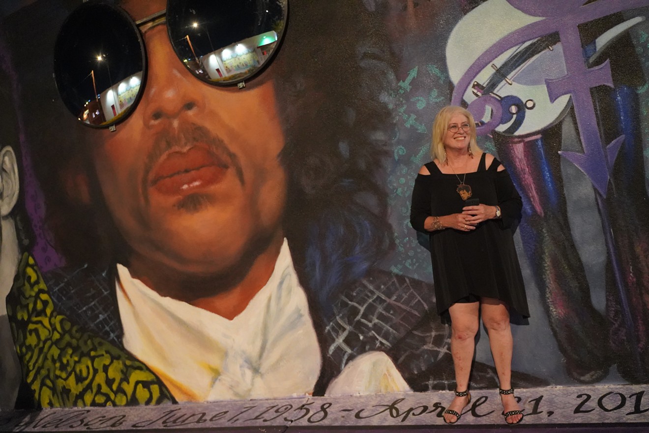 Maggie Keane, who painted this Prince mural, is a visual artist finalist.