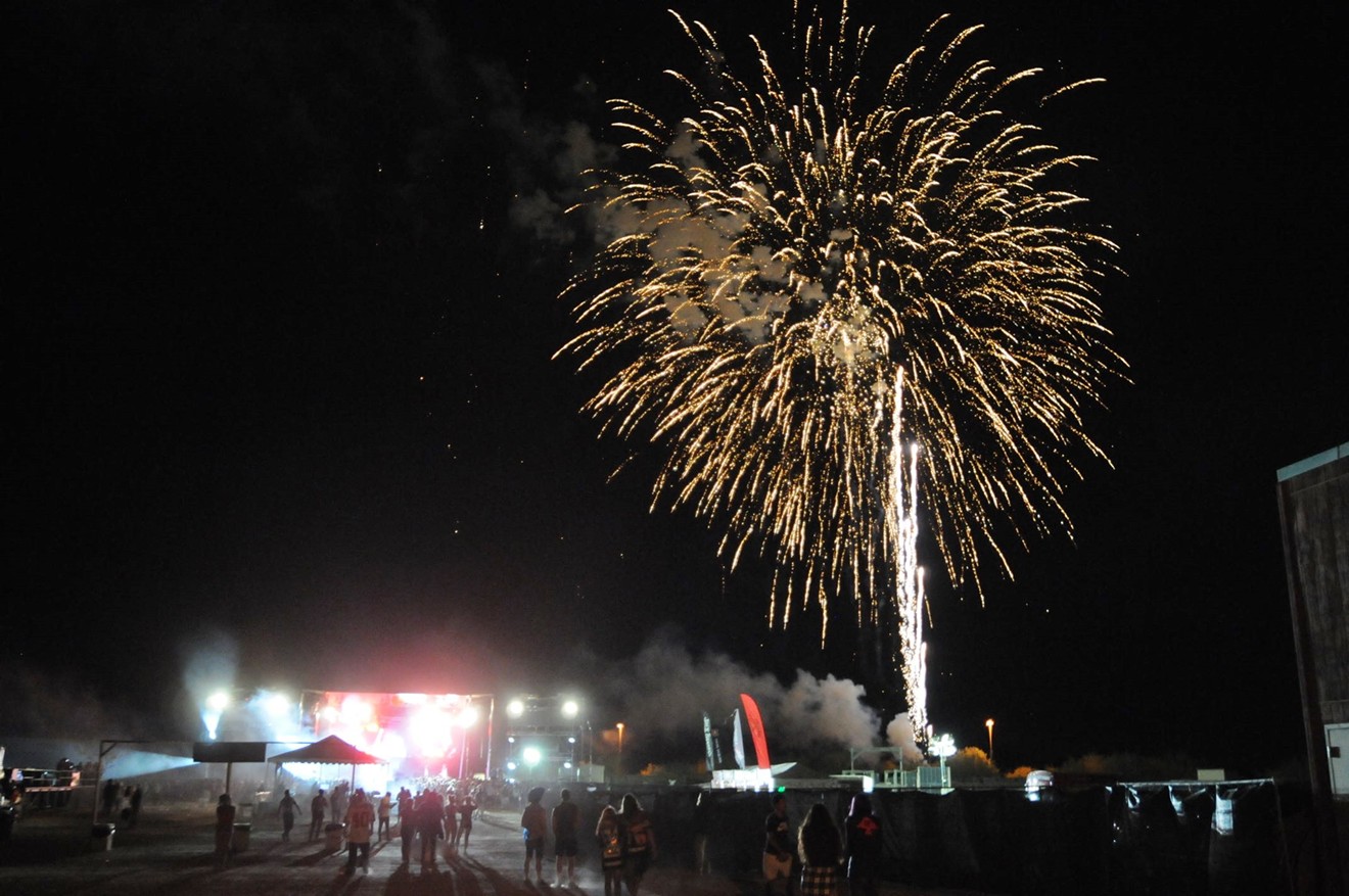 Fireworks at Goldrush 2017.