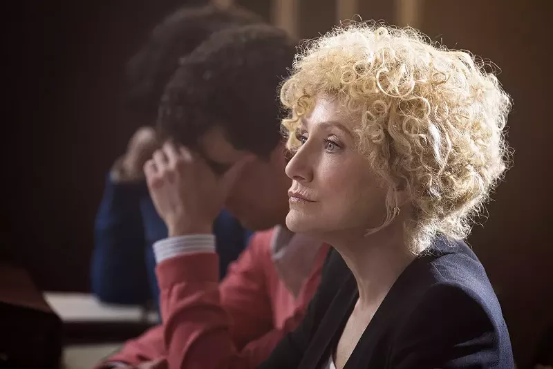 Image: Edie Falco plays defense attorney Leslie Abramson in the eight-episode NBC series Law & Order True Crime: The Menendez Murders.