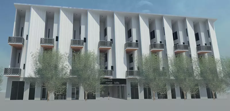 Image: Latest rendering for Mesa Artspace Lofts.