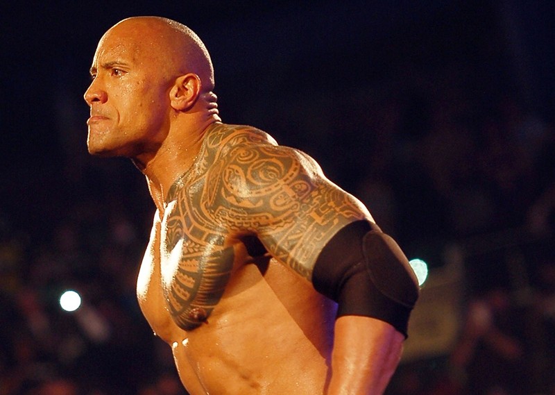 The Rock during the WWE's Royal Rumble 2013 in Phoenix.